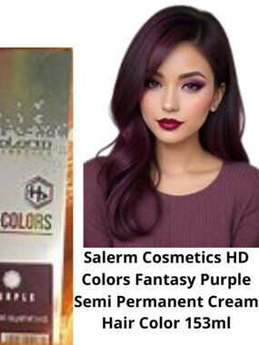 Salerm Cosmetics HD Colors Fantasy Purple Semi Permanent Cream Hair Color 153ml